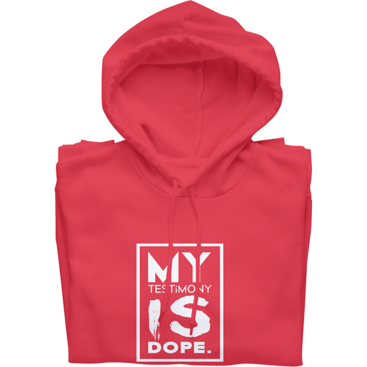 My Testimony Is Dope ™ Premium Hoodie - Red/White