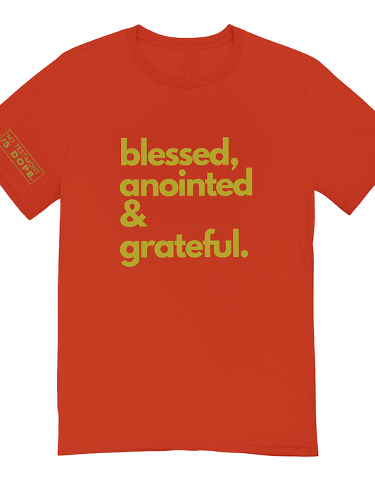 The B-A-G Lifestyle Tee - Red/Gold
