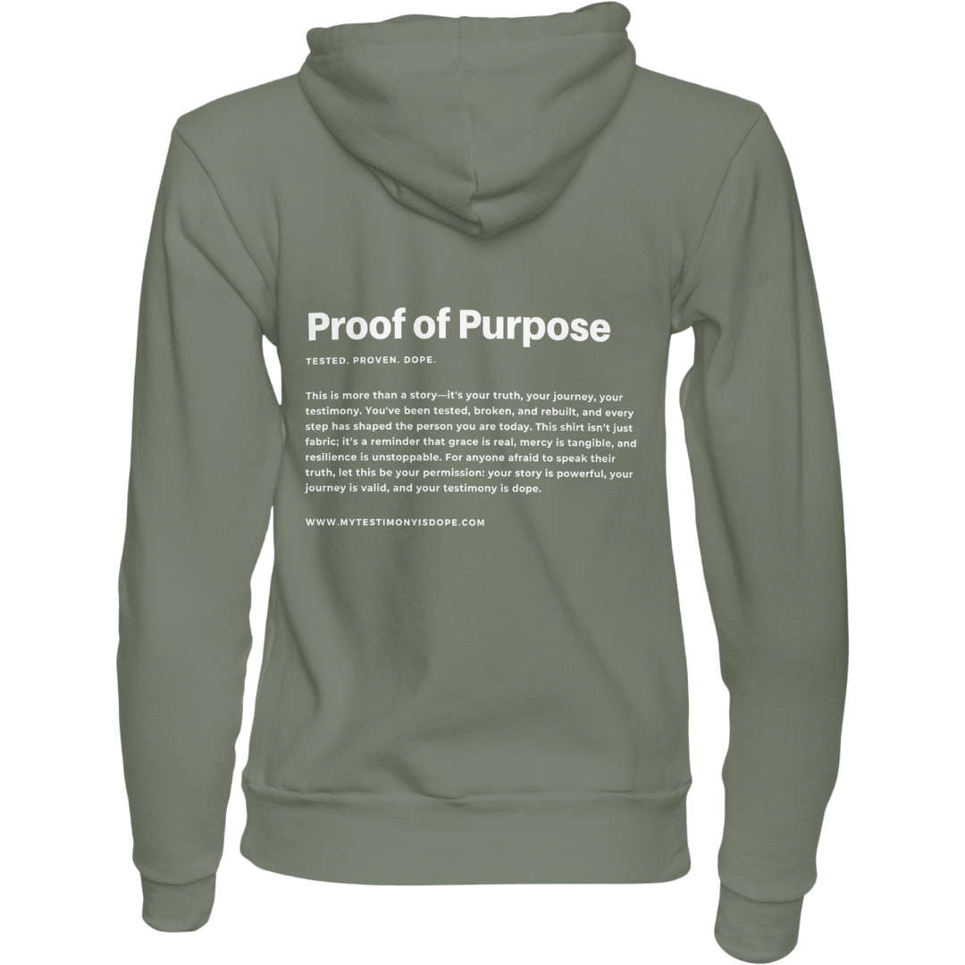 My Testimony Is Dope ™ Premium Hoodie - Military Green/White