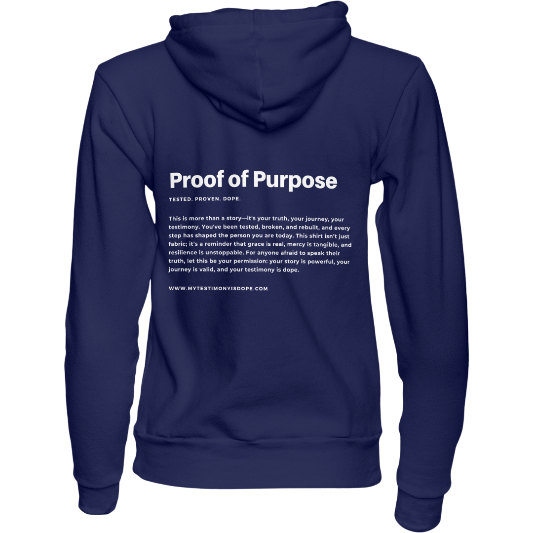 My Testimony Is Dope ™ Premium Hoodie - Navy/White