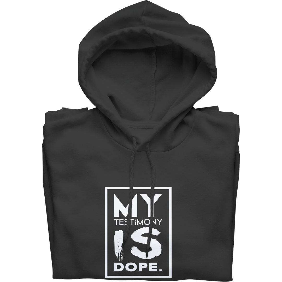 My Testimony Is Dope ™ Premium Hoodie - Black/White